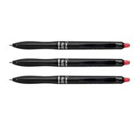 Pilot Lot De 3 Stylos Roller Effaçable Frixion Ball Plus Rétractable Pointe Moyenne Rouge