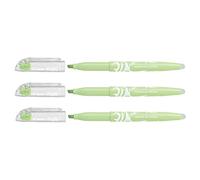 PILOT Lot de 3 Surligneurs FRIXION light Natural effaçable pointe biseau vert clair