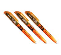 PILOT Lot de 3 Surligneurs FRIXION light pointe biseautée 3,8 mm Orange