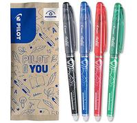 Pilot – Stylo roller FriXion Point rechargeable – Encre gel effaçable – Pointe fine – Lot 4 couleurs