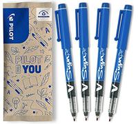 Pilot – Stylos-feutre V-Sign Pen – Encre liquide – Pointe moyenne 2,0 mm – Bleu – Lot de 4