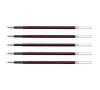 PILOT Lot de 5 Recharges BRFV-10 pour stylo bille ACROBALL Pointe Moyenne Rouge