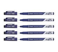 PILOT Lot de 5 Stylos feutre Fineliner FRIXION Effaçable Noir