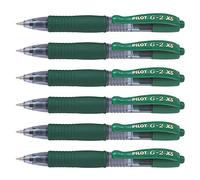 PILOT Lot de 6 Minis Stylo roller Encre gel G2 XS7 PIXIE Tracé 0,4 mm (Bille 0,7mm) Vert