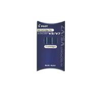 PILOT Lot de 6 Pochettes de 3 recharges pour V5/V7 BEGREEN encre bleue