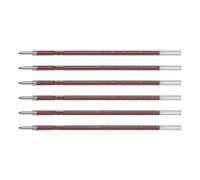 PILOT Lot de 6 Recharges RFNS-GG Pointe Moyenne Rouge
