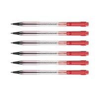 PILOT Lot de 6 Stylos à bille rétractable BPS-Matic Pointe Fine Rouge