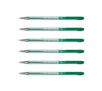 Pilot Lot De 6 Stylos À Bille Rétractable Bps-Matic Pointe Fine Vert