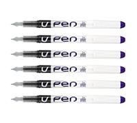PILOT Lot de 6 Stylos Plume Jetable V-Pen Effaçable Pointe moyenne Violet