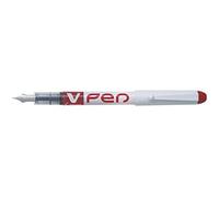 PILOT Lot de 6 Stylos Plume jetable V-Pen Rouge