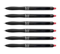 Pilot Lot De 6 Stylos Roller Effaçable Frixion Ball Plus Rétractable Pointe Moyenne Rouge