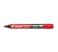 PILOT Marqueur permanent 100, pointe ogive, rouge Rouge G