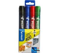 Pilot Pen - Marqueur permanent 400 - Pointe biseautée - Étui de 4