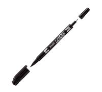 Pilot Marqueur permanent Twin Marker Begreen 2 pointes 0,3 mm - 0,5 mm - Noir