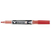 Pilot Marqueur pour tableau blanc BEGREEN V-Board Master S, pointe ogive extra fine 1,3 mm, rouge