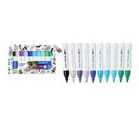 PILOT Marqueurs Pintor peinture acrylique à base d’eau lot de 10 couleurs froides pointe moyenne multi-surfaces Couleurs froides G