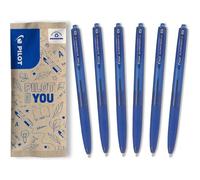 Pilot - Pack Of 6 Super Grip G Ballpoint Pens - Refillable Pen With Ultra-Soft Ink And Specially Designed Grip For Comfortable Writing - Retractable Ballpoint Pen - 6 Blue - Medium Point