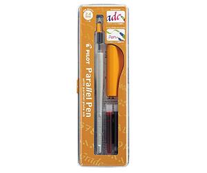 PILOT - Parallel Pen - Stylo Plume Calligraphie - Orange - Plume Moy. 2,4mm | Stylo Plume Calligraphie Rechargeable - Kit Nettoyage, 2 Recharges & Livret d'Instructions Inclus - Plume Moyenne (2,4mm)