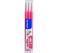 Pilot Pen – Recharge Frixion Ball – Pointe moyenne 0,7 mm – Rose corail – Lot de 3