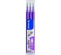 Pilot Pen Recharges Frixion Ball 2261028F pour stylos à bille – Lot de 3 Violet 0,7 mm