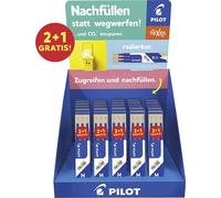 PILOT PEN Mines de rechange Frixion 0,70mm bleu 2+1 présentoir de 30 pièces