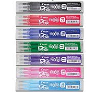 Pilot Pen Rollerball Lot de 21 cartouches de rechange pour stylo FriXion Clicker 05 3x bleu/3x noir/3x rouge/3x vert/3x rose/3x violet/3x bleu clair