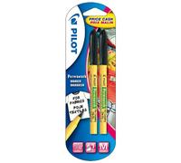 Pilot Permawash Blister de 2 Marqueurs textiles Pointe moyenne Noir