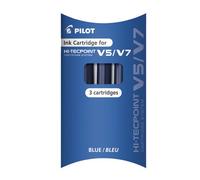 Pilot Recharge pour Rollerball à Encre Liquide Système V5 / V7 - Bleu, 12 x Paquet de 3
