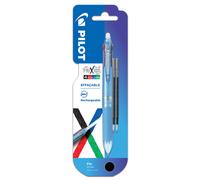 Pilot Recharge pour stylo 4 couleurs roller encre gel effaçable FriXion Ball - Pointe fine - Noir - Pochette de 2