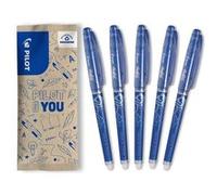PILOT - Lot de 5 FriXion Point - Roller Effaçable - Bleu - Pointe Fine, Bleu, 5 Unité (Lot de 1)