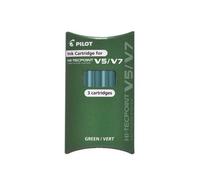 Recharge pilot roller v5 et v7 niveau encre liquide visible écologique régulateur débit coloris vert set de 3 unités