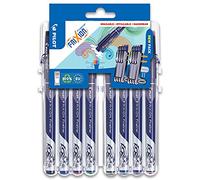 PILOT - SET TO GO 8 FRIXION FINELINER - ERASABLE FIBER TIP FINELINER - MEDIUM -ASSORTED COLORS - BLACK BLUE RED GREEN LIGHT GREEN LIGHT BLUE VIOLET PINK
