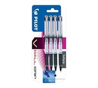 Pilot Spain V-BALL GRIP 05 - Roller encre liquide, lot de 4, couleur noir