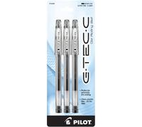 Pilot Stylo à bille G-Tec (encre bleue) 3-Pack (0.4mm - Ultra Fine) Noir