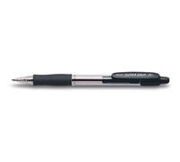 PILOT Super Grip Penna a sfera a scatto ricaricabile con grip in gomma, Punta Media 1 mm, Nero
