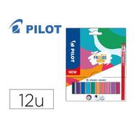 Pilot Stylo Frixion Ball Stick Pointe 0,7mm Encre Gel Effacable Coloris Assortis Pochette 12 Unites