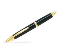 PILOT Stylo plume Capless rétractable noir avec plume fine or 18 carats finition dorée, coffret cadeau exclusif Noir