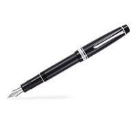PILOT stylo-plume Justus 95 Rhodié noir plume moyenne or 14 carats ajustable coffret luxe Noir