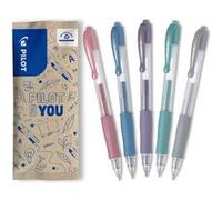 PILOT G2-7 Lot de 5 stylos gel (rose métallisé, bleus, violets, verts, argents)