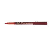 Pilot Pen – Stylo roller Hi-Tecpoint V7 – Pointe moyenne 0,7 mm – Encre liquide – Rouge