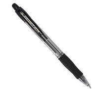 PILOT Super Grip Penna a sfera a scatto ricaricabile con grip in gomma, Punta Media 1 mm, Nero