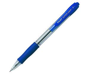 Pilot Supergrip Neon XS, ballpoint pen (bleu, Bleu) - 0.7mm, ultra fine point, ergonomic grip, ambidextrous, office, classroom, school