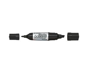 Pilot Twin Marqueur permanent Jumbo - Double pointe : Ogive et biseautée - Noir