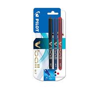 Pilot V-ball 07 Blister de 3 Stylos à bille roulante à encre liquide Pointe Moyenne Assortis