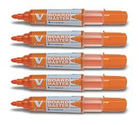 Pilot V Boardmaster Begreen Lot de 5 marqueurs pour tableau noir Orange