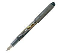 Stylo plume Pilot V Pen Silver à pointe moyenne 0,5 mm - Bleu