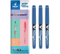 Pilot V Sign Pen - Lot de 3 marqueurs à pointe fine - Pointe de 2 mm - Largeur de trait de 0,6 mm - Oreiller (bleu)