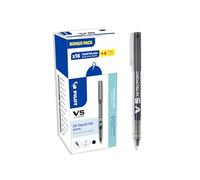 Pilot V5 Hi-Tecpoint Liquid Ink Roller Pen - Black (Pack of 20)