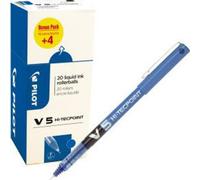 Pilot V5 HI-TECPOINT VALUE PACK Stylo à bille Bleu 20 pièce(s)