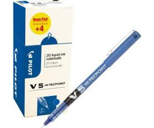 Pilot V5 HI-TECPOINT VALUE PACK Stylo à bille Bleu 20 pièce(s)